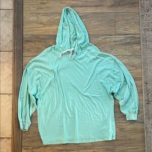 Mint Green Hooded Shirt